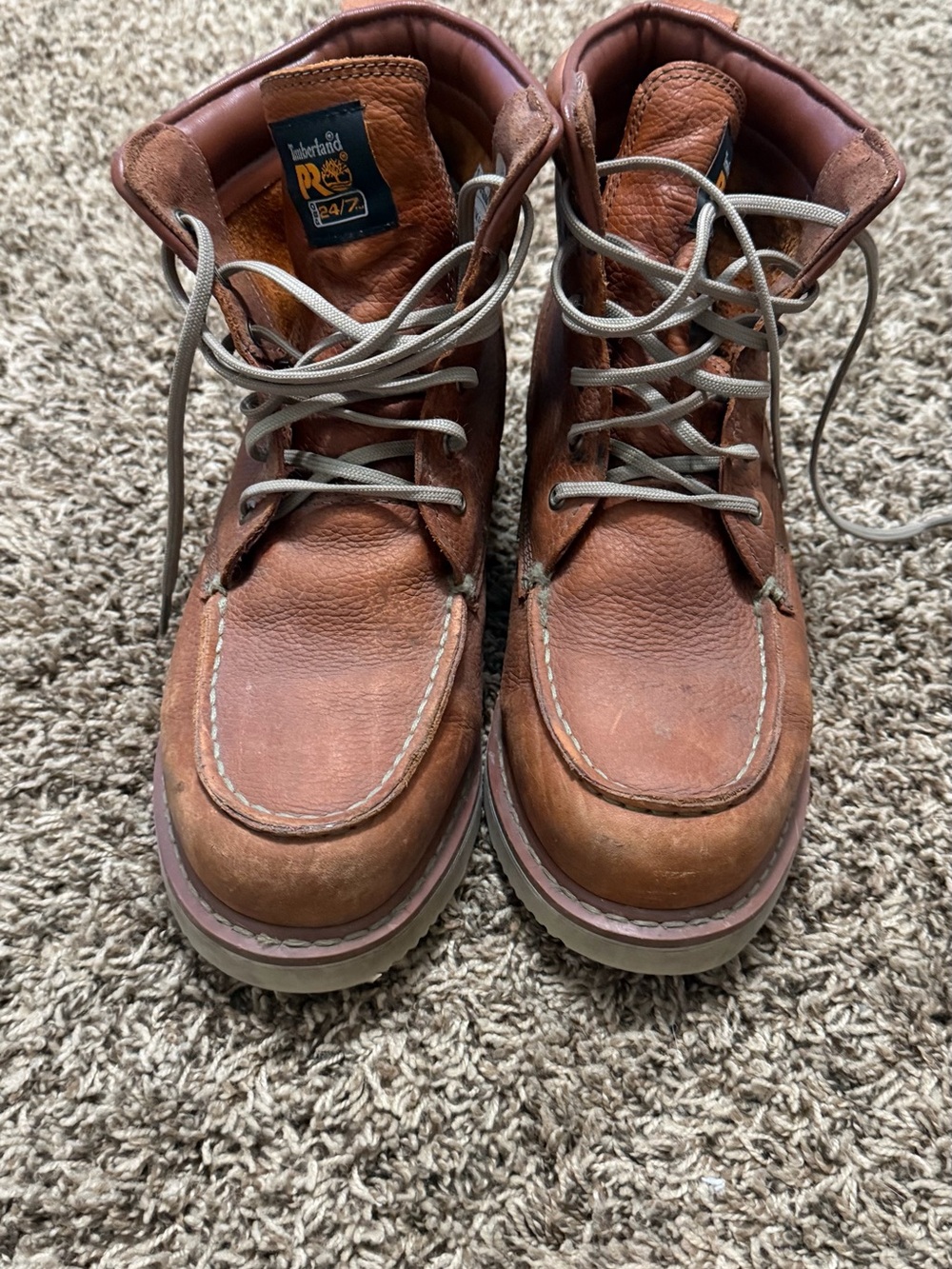 Timberland PRO Brown Leather Moc Toe Work Boots